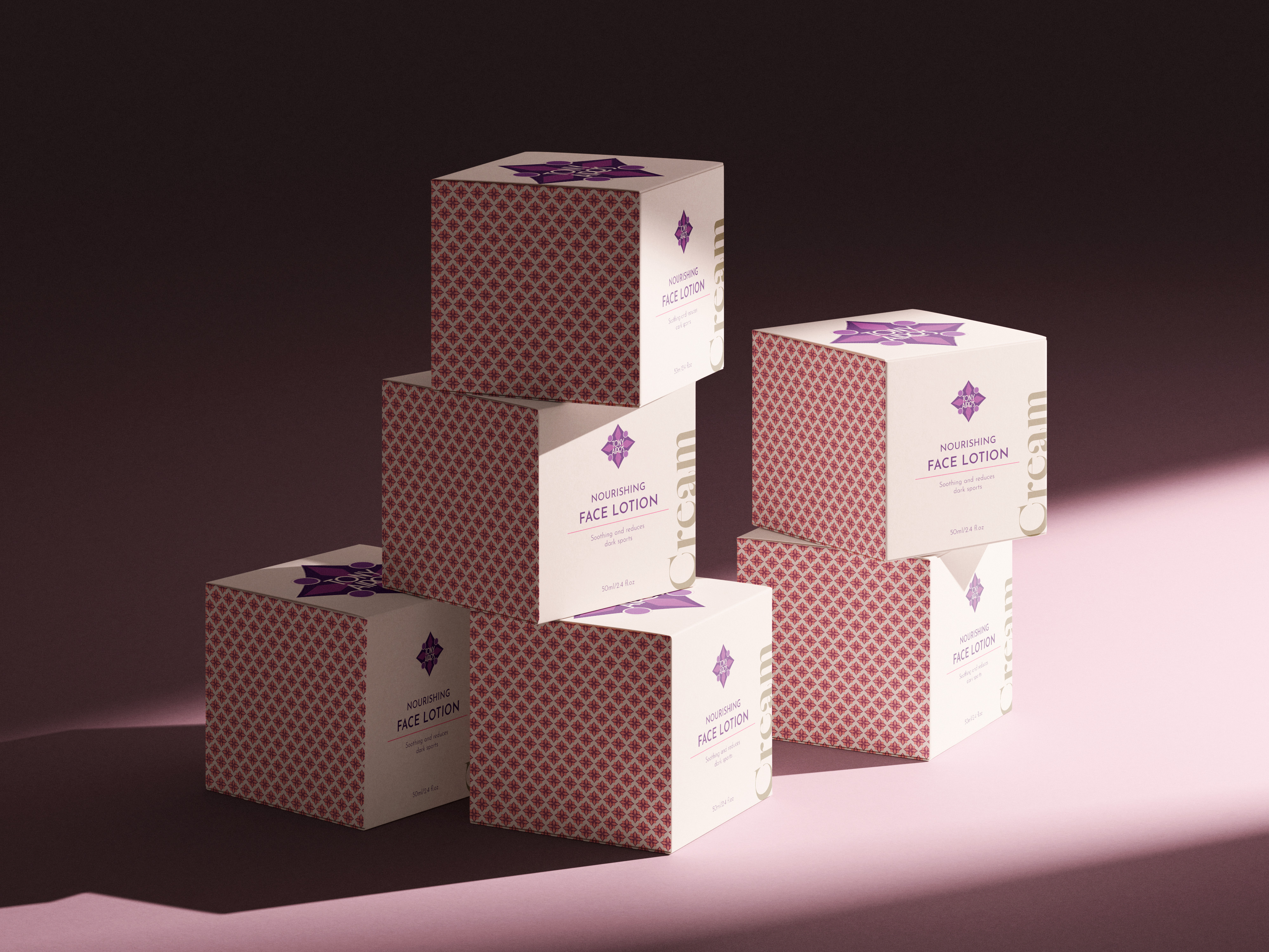 Premium branded packaging box mockup — print and packaging design by Mara & Finch