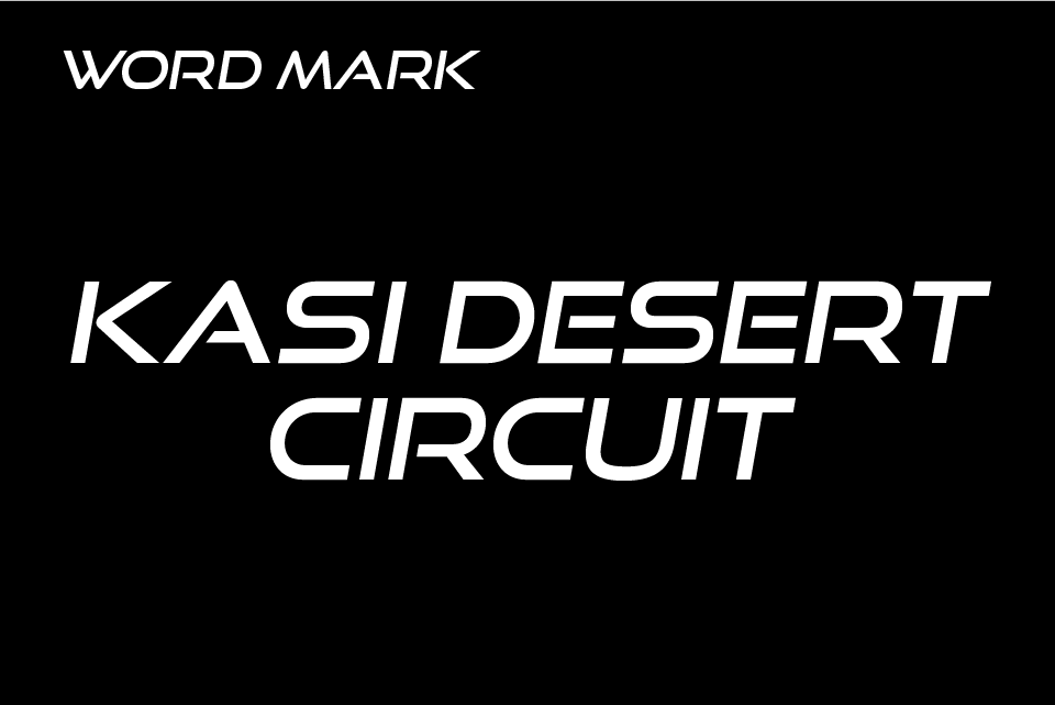 White text on black background reading 'KASI DESERT CIRCUIT' in a stylized font.