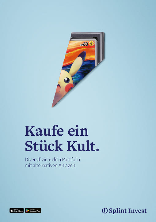 Splint Invest Sujet «Kaufe ein Stück Kult.» – Bruchstück einer Sammelkarte