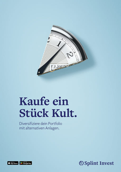 Splint Invest Sujet «Kaufe ein Stück Kult.» – Bruchstück einer Luxusuhr