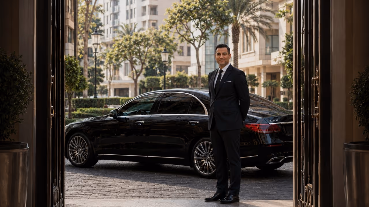 Luxury chauffeur service in Cairo with private driver by Moveolux for premium city transfers