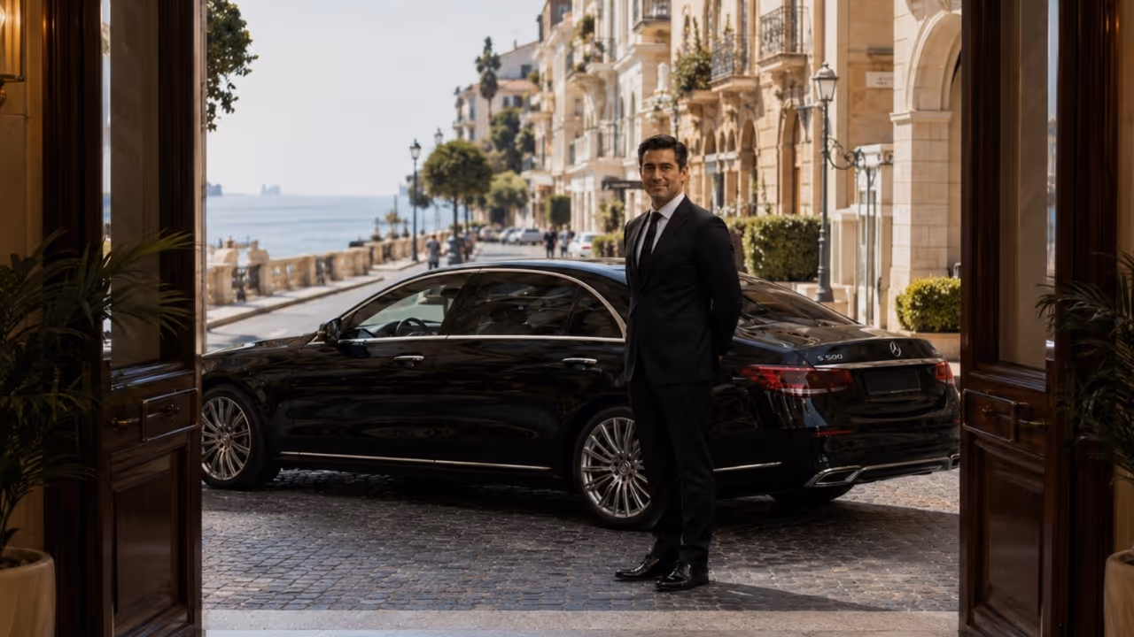 Luxury chauffeur service in Naples with private driver by Moveolux for luxury city transfers
