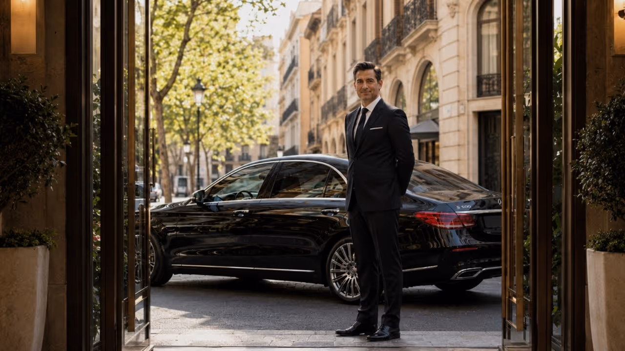 Luxury chauffeur service in Lisbon with private driver by Moveolux for elegant city travel