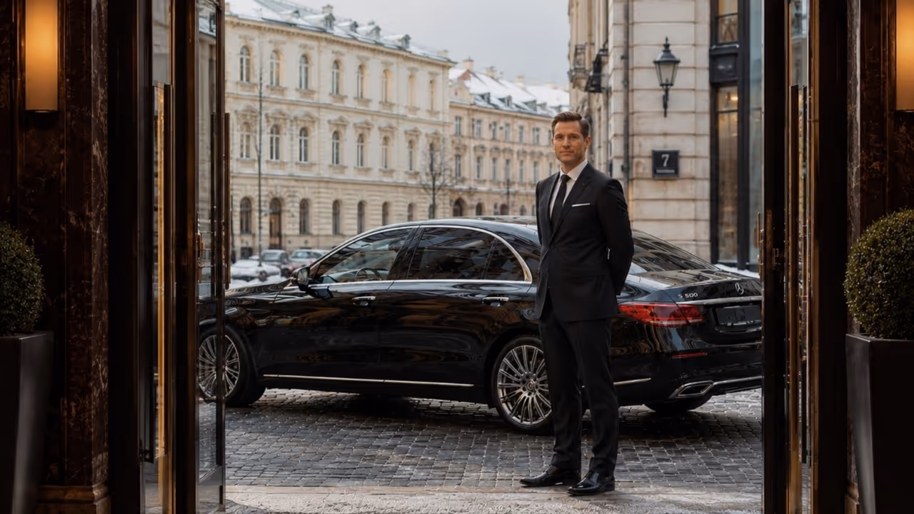 Luxury chauffeur service in Moscow with private driver by Moveolux for premium private transfers