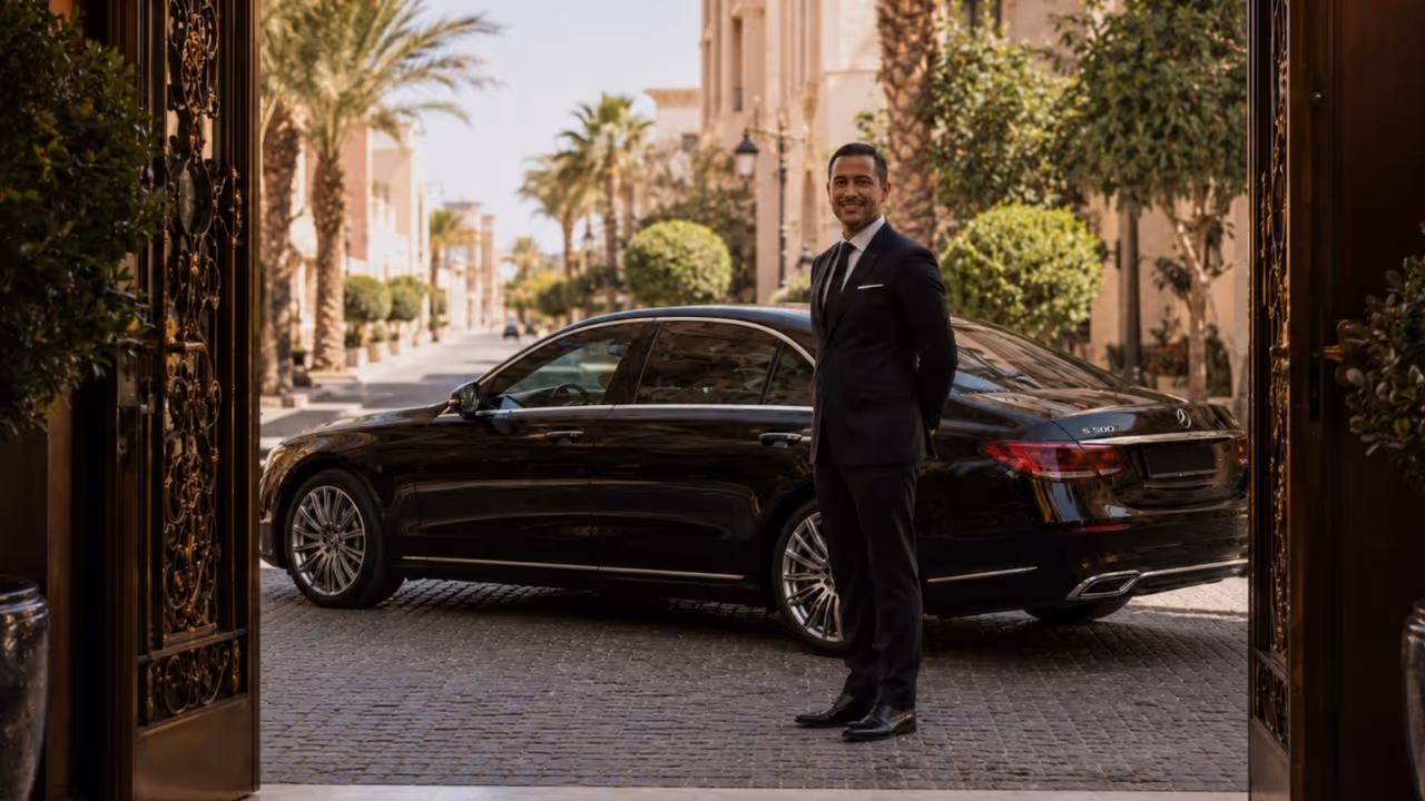 Luxury chauffeur service in Tunis with private driver by Moveolux for premium city travel