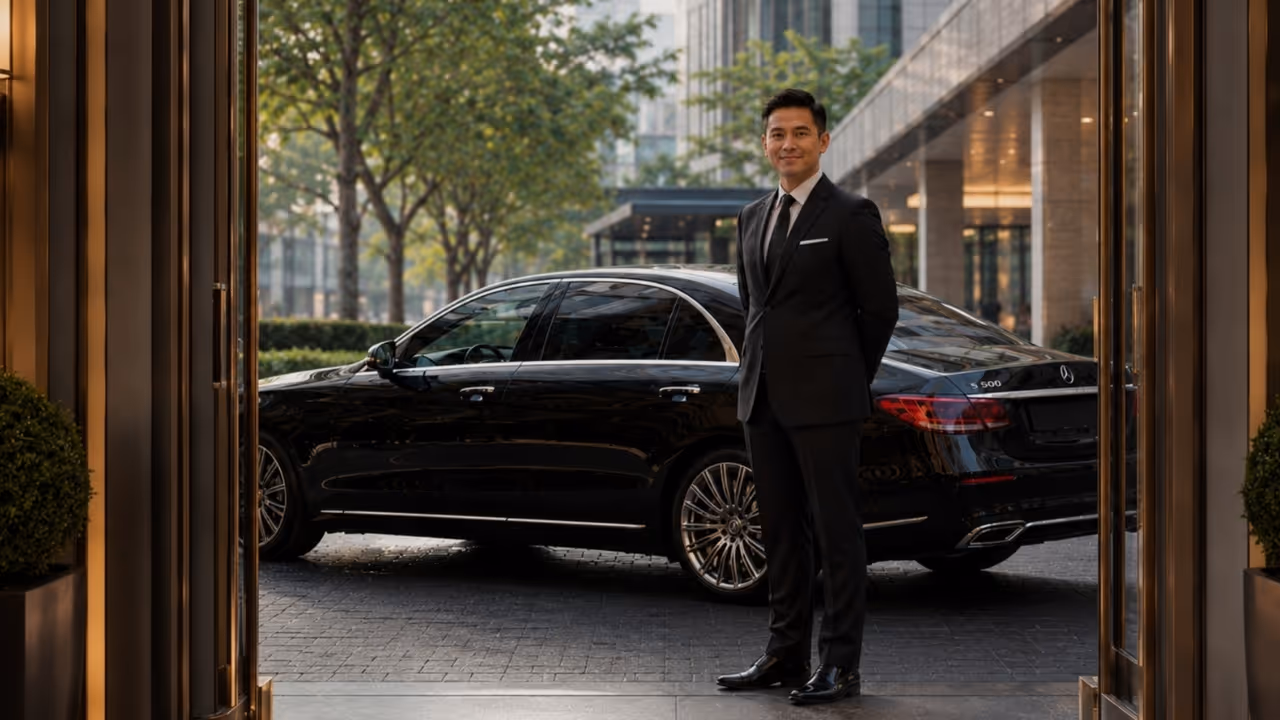 Luxury chauffeur service in Bangkok with private driver by Moveolux for luxury city transfers