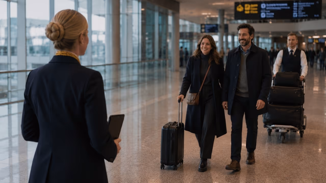 Moveolux VIP meet and greet service at Helsinki Airport HEL with fast track, airport assistance, luggage support and private chauffeur coordination.