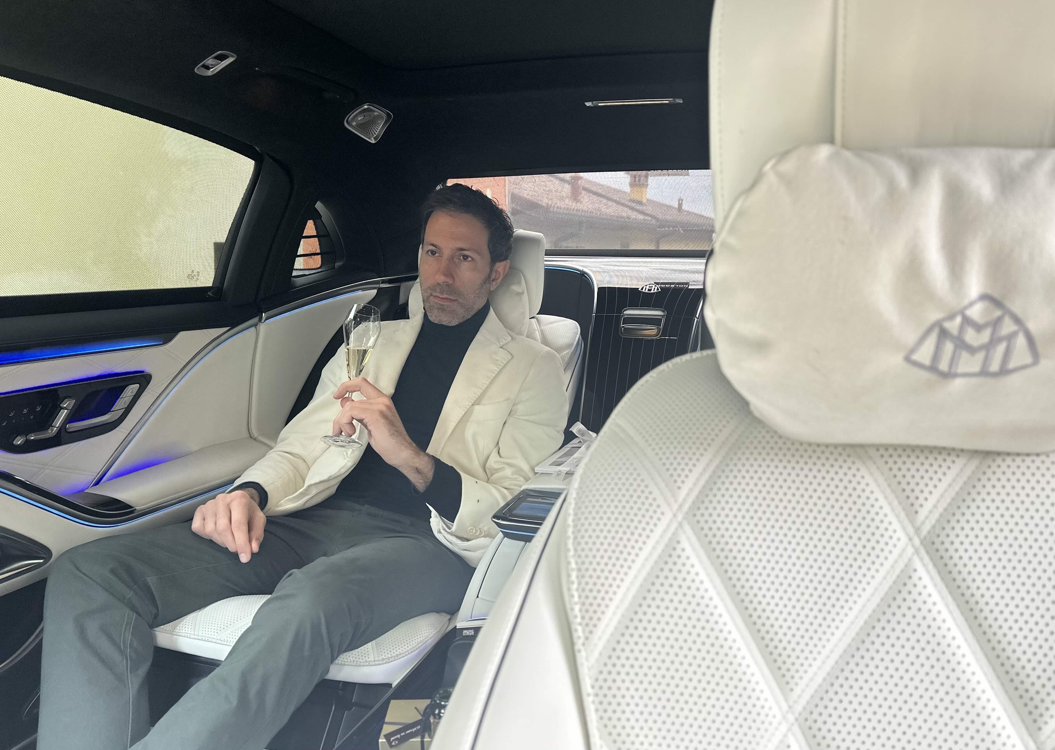 Passenger comfort inside the Mercedes Maybach S-Class with refined rear cabin space
