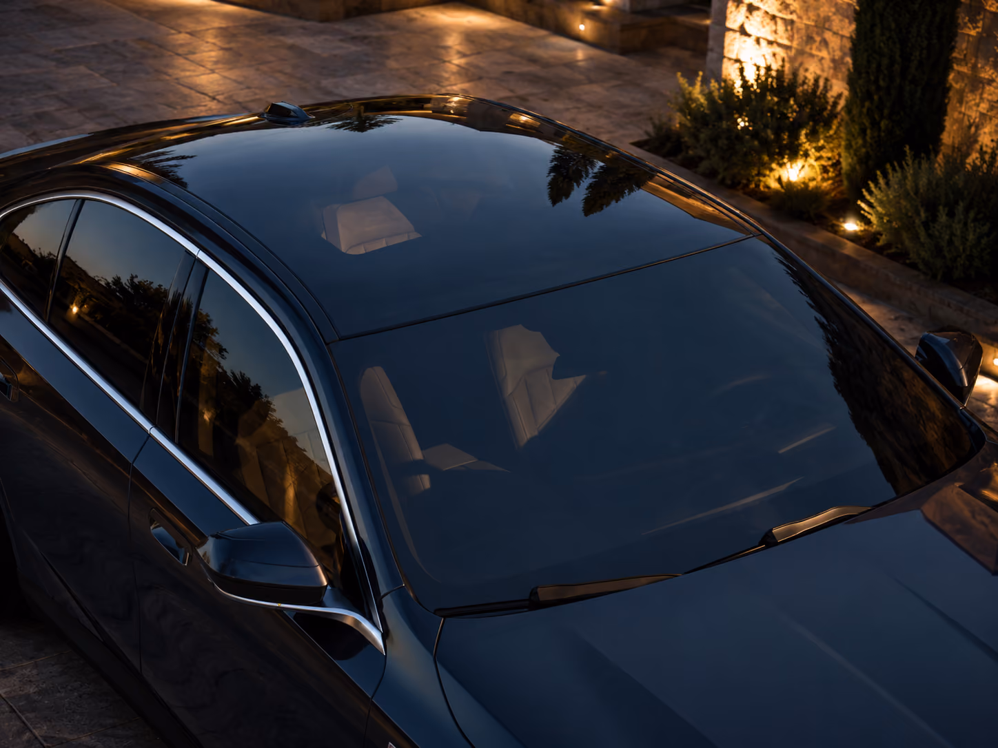 Panoramic roof detail of the BMW Executive Sedan for premium comfort in self-drive travel