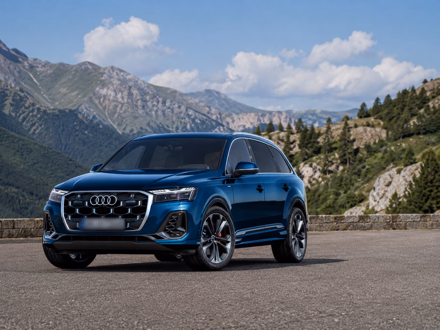 Audi Performance SUV on a mountain road for premium self-drive travel and leisure routes