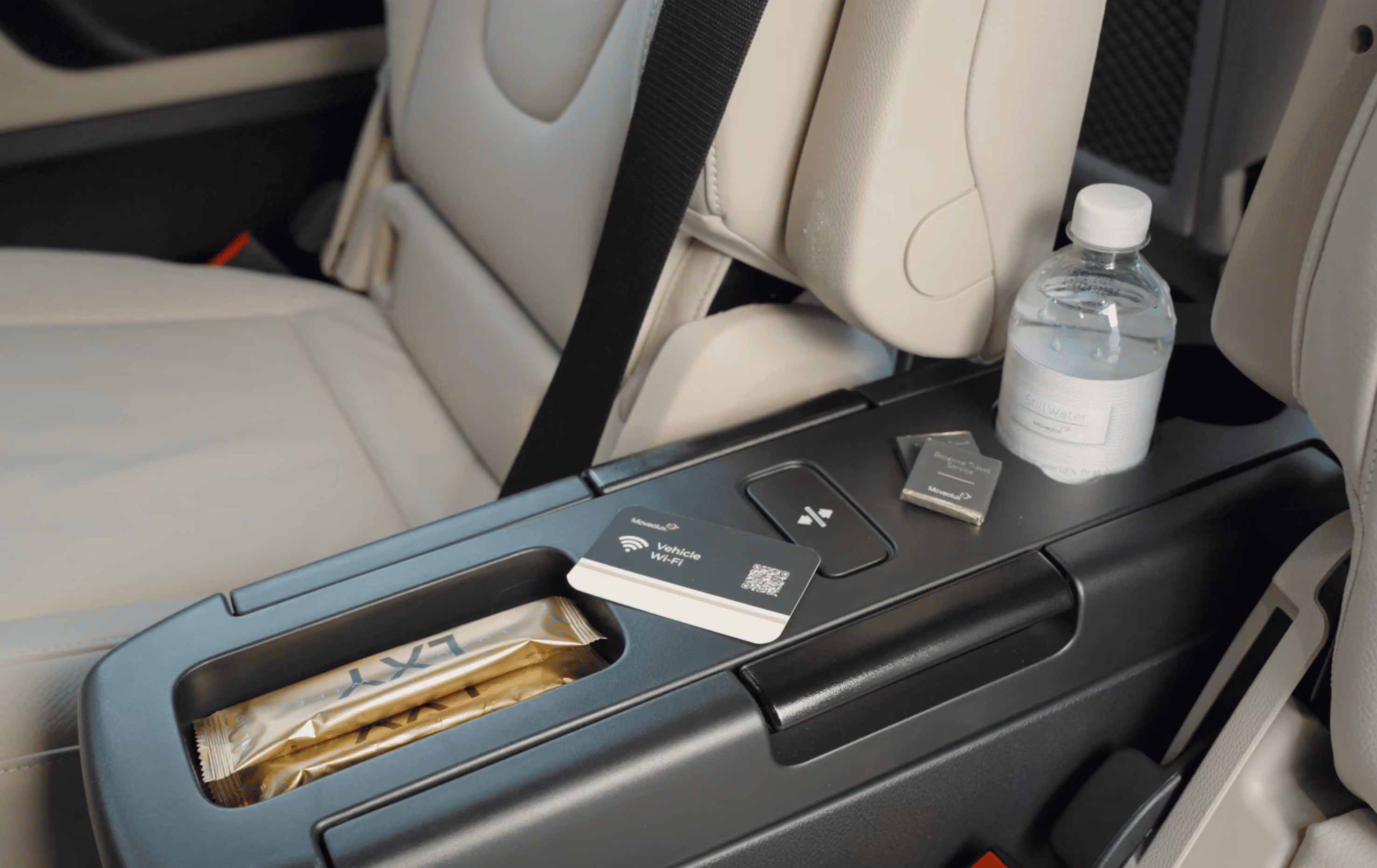 Passenger seat detail inside the Mercedes V-Class Light for premium group travel
