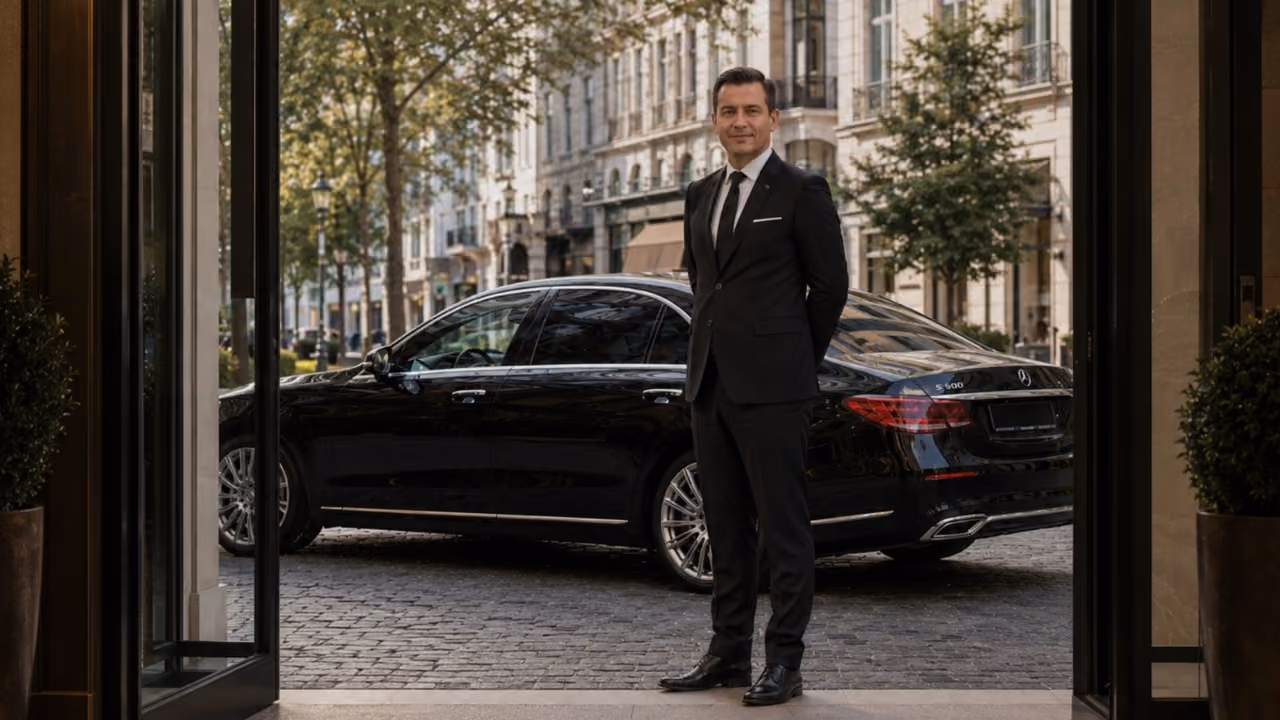 Luxury chauffeur service in Zagreb with private driver by Moveolux for elegant private transfers