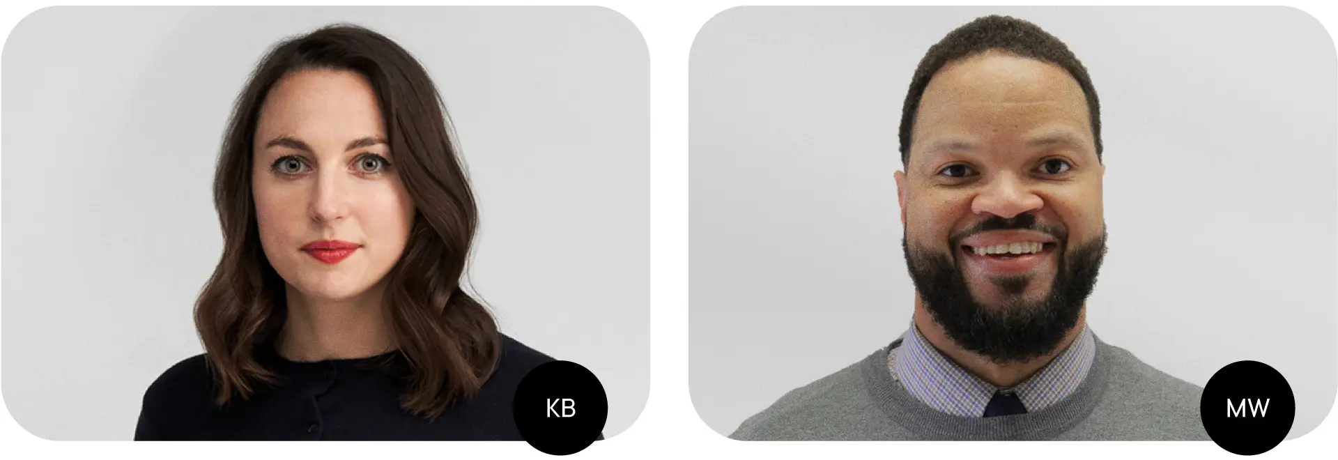 Headshots of Kate Baughman and Mac Wilkinson