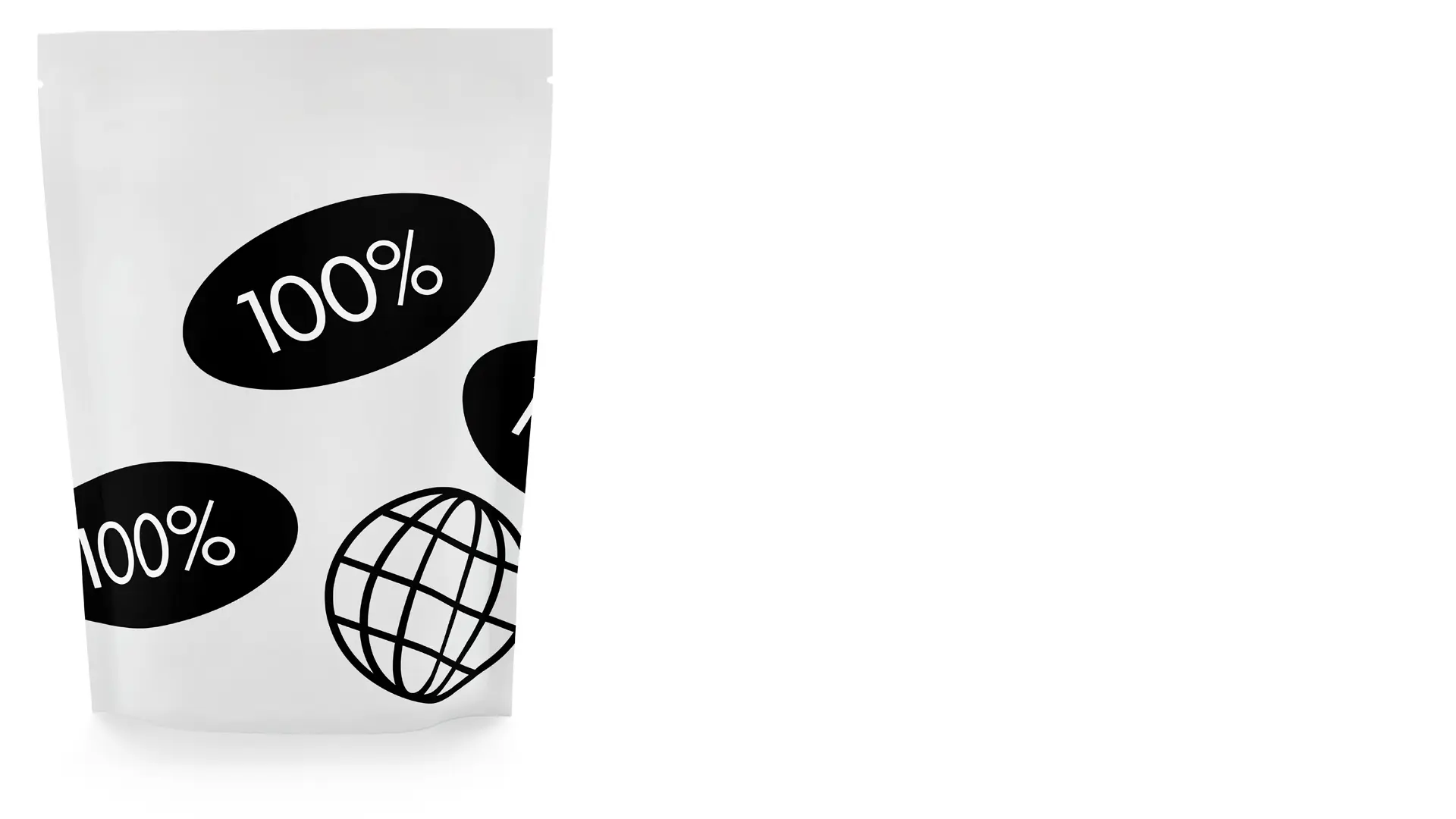 White packaging that says 100%
