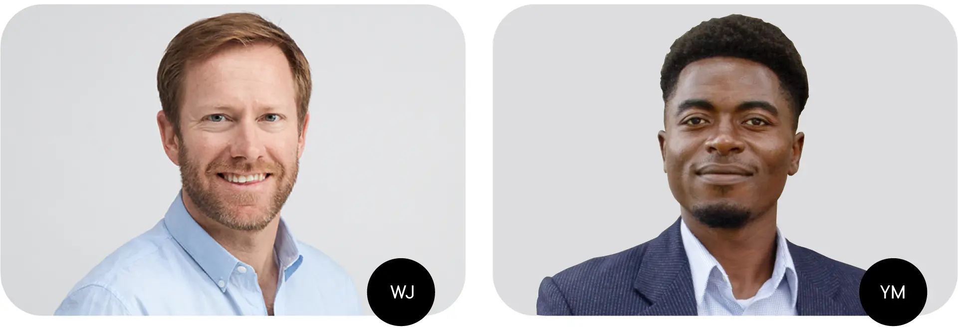 Headshots of Will Jones and Yamakumba Mbayo
