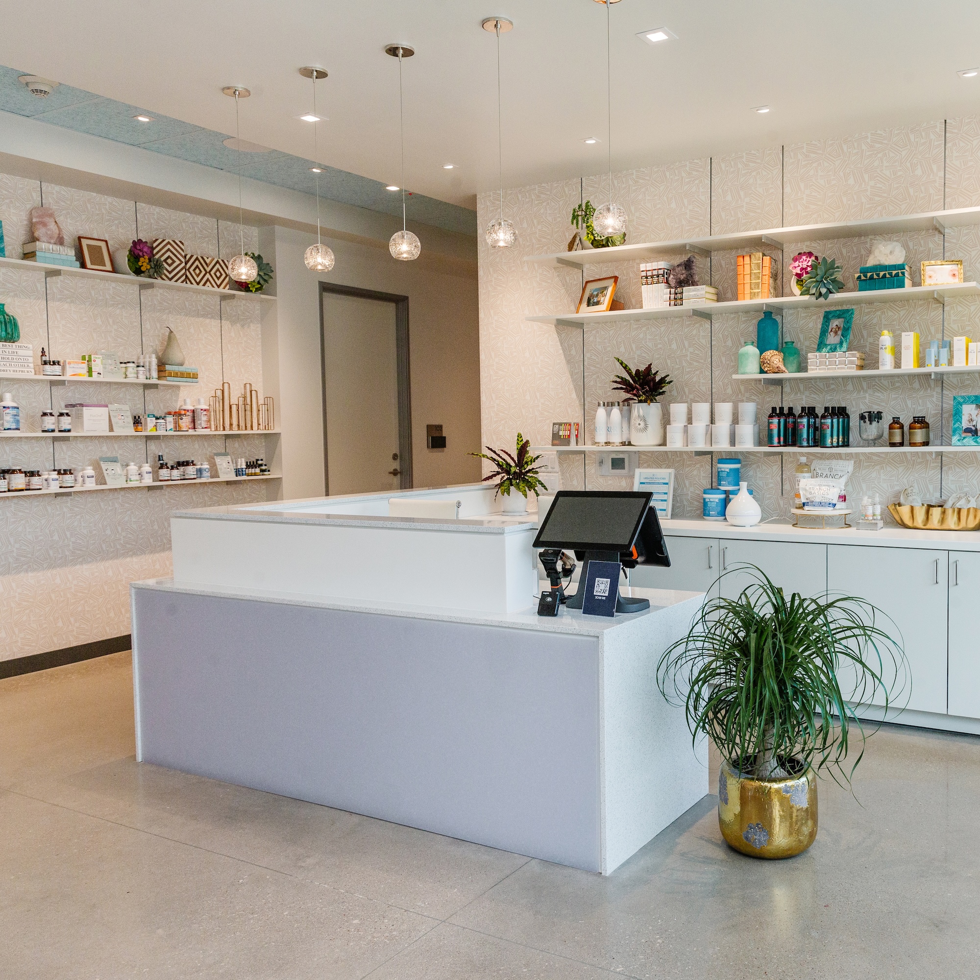 check-in counter at restore + revive