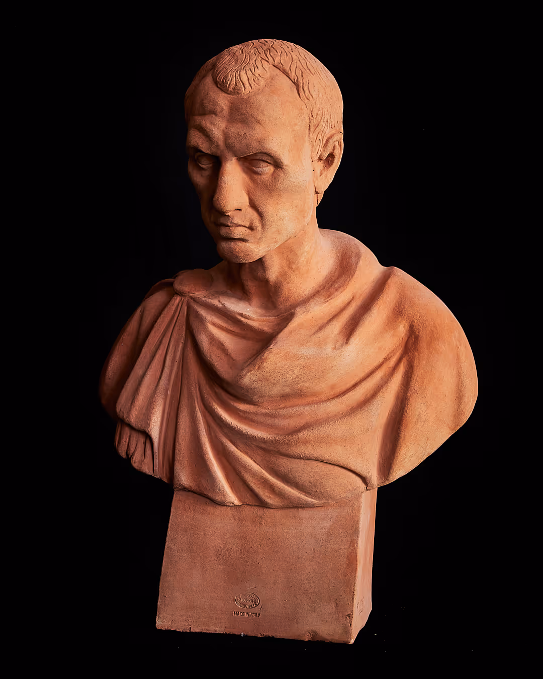 Portraying the controversial Roman general and statesman of the late Republic, the Sulla balances historical authority with Impruneta clay.
