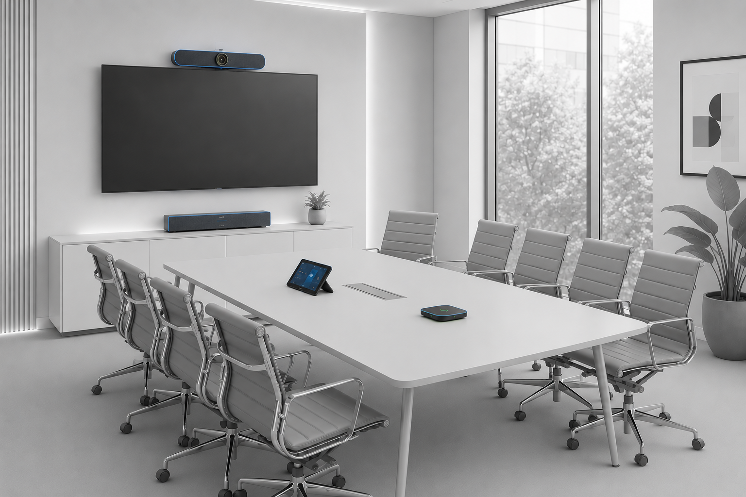 Mid-size conference room setup