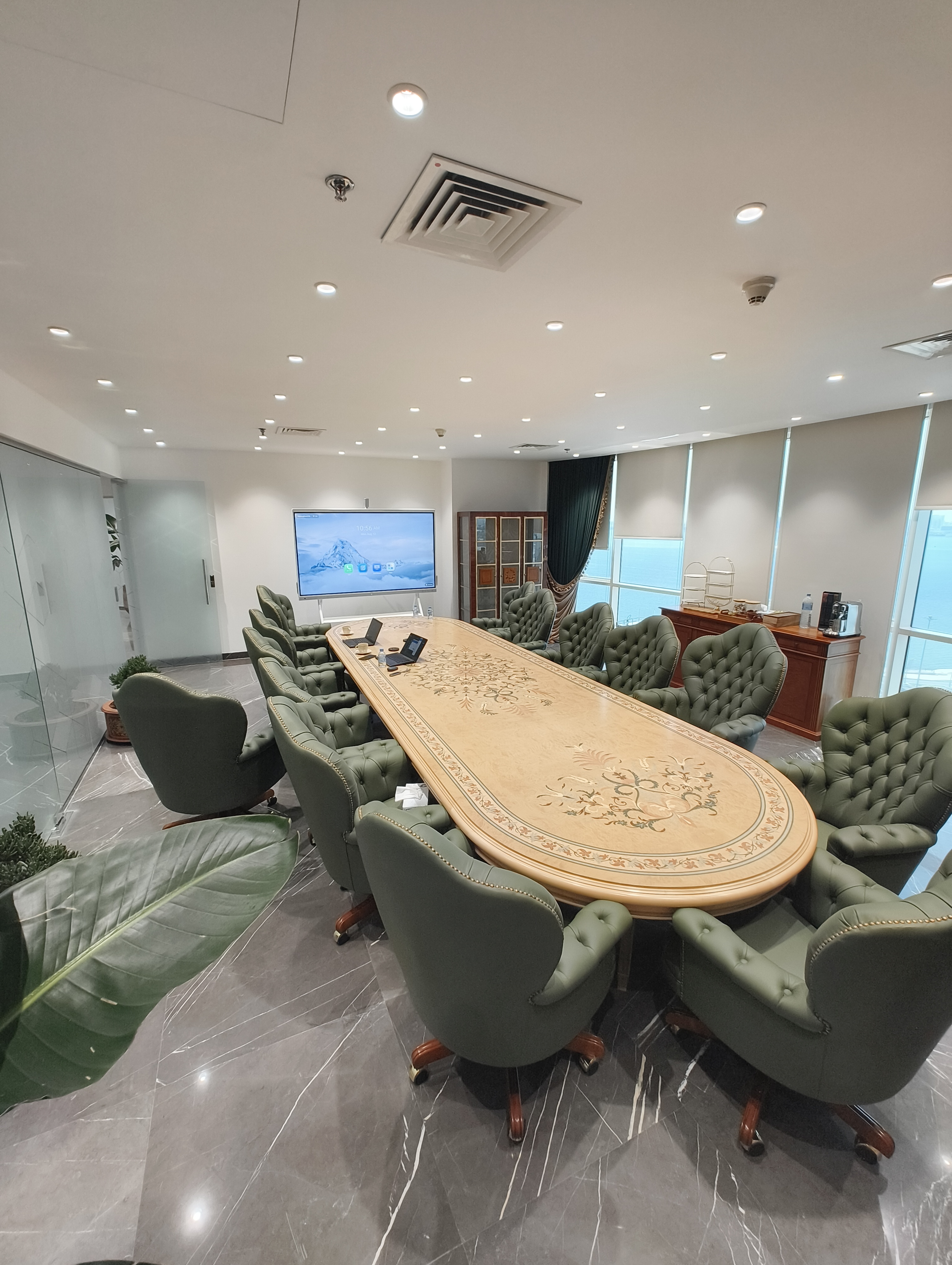 Conference room AV screen installation by Technobriq