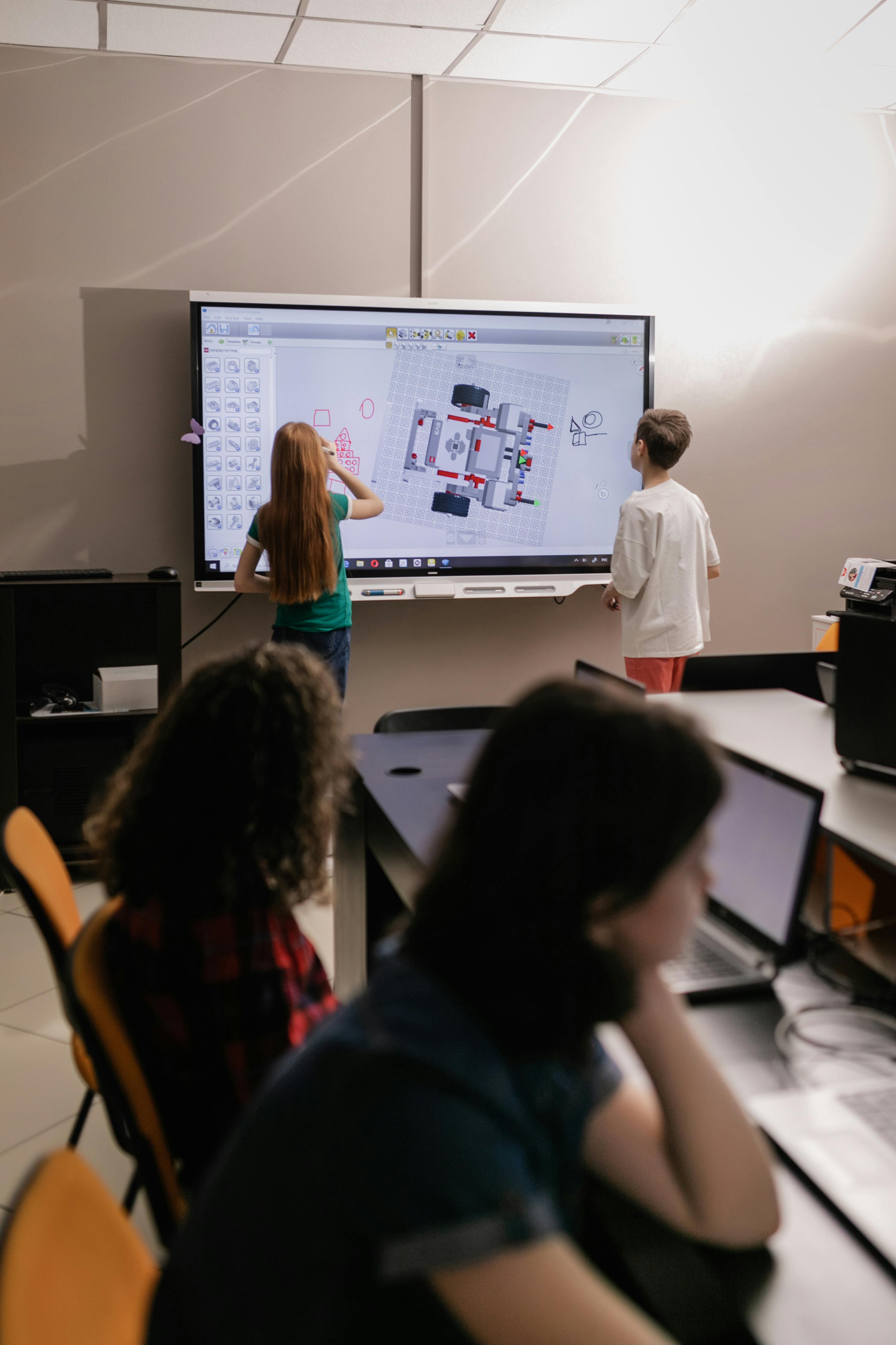 Smart classroom interactive display Qatar — Technobriq education AV