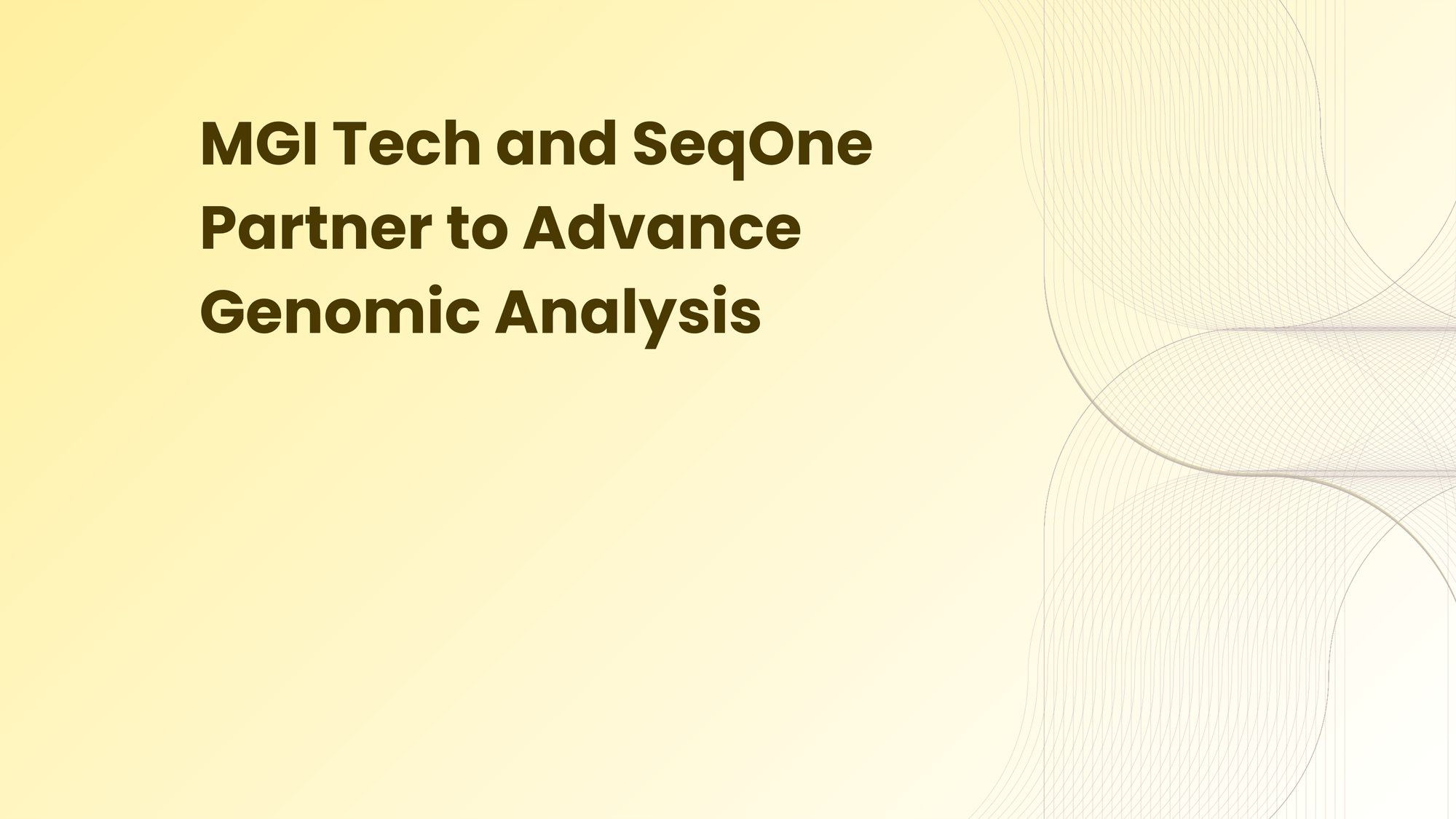 MGI Tech and SeqOne Partner to Advance End-to-End Genomic Analysis