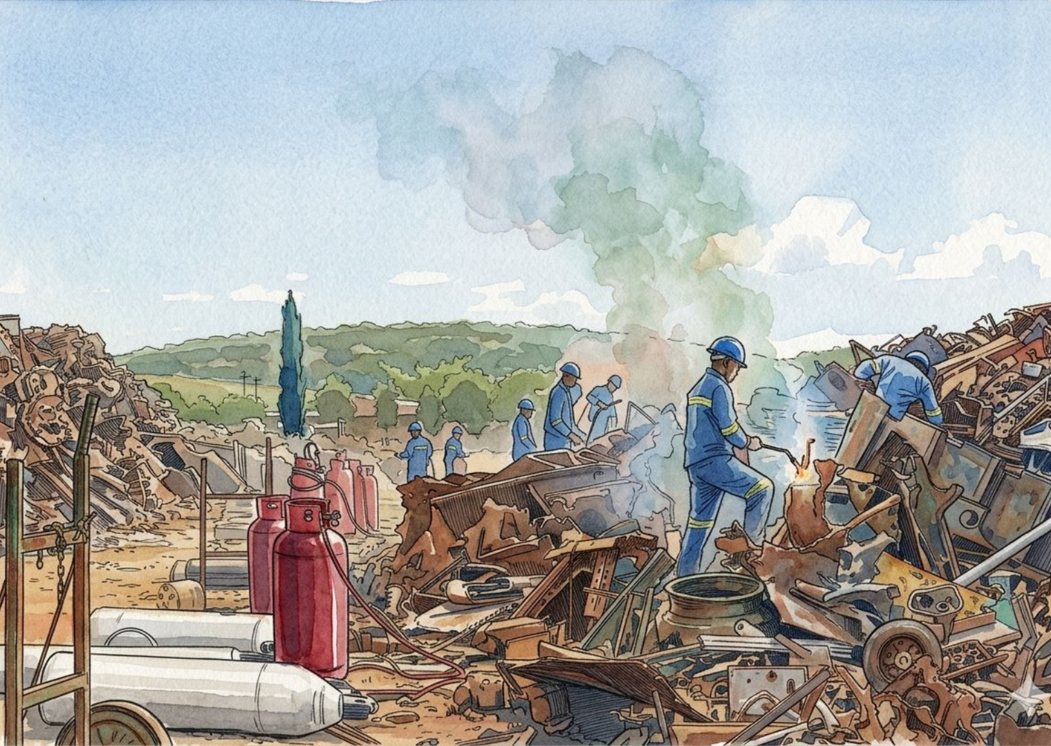 Cutting and Sizing: Preparing Scrap for Efficient Export