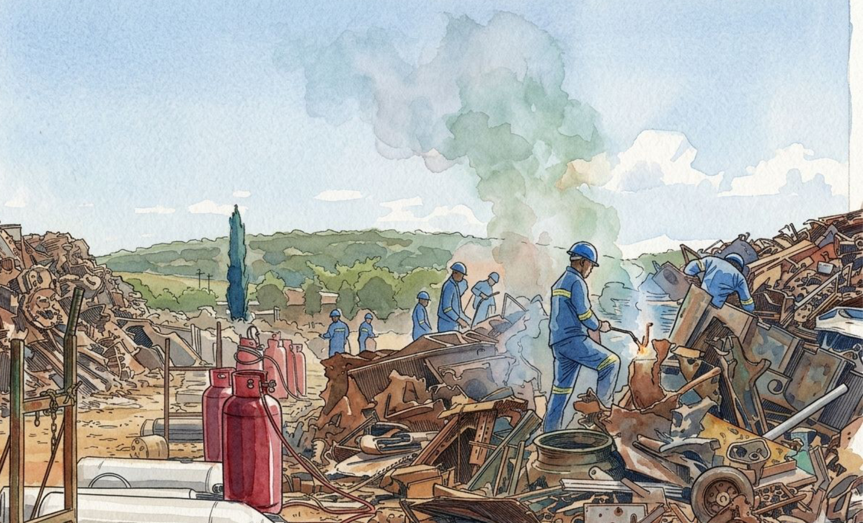 Cutting and Sizing: Preparing Scrap for Efficient Export