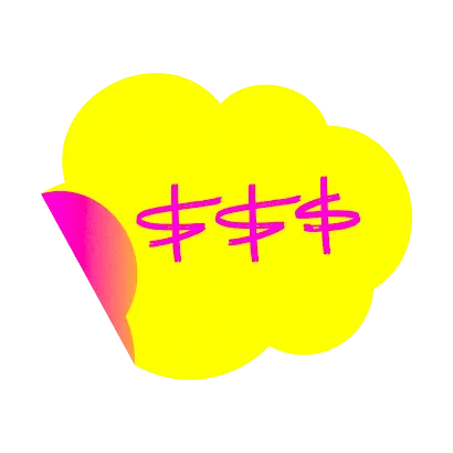 Post it with dollar signs