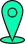 Green location pin icon with a circular hole in the center.