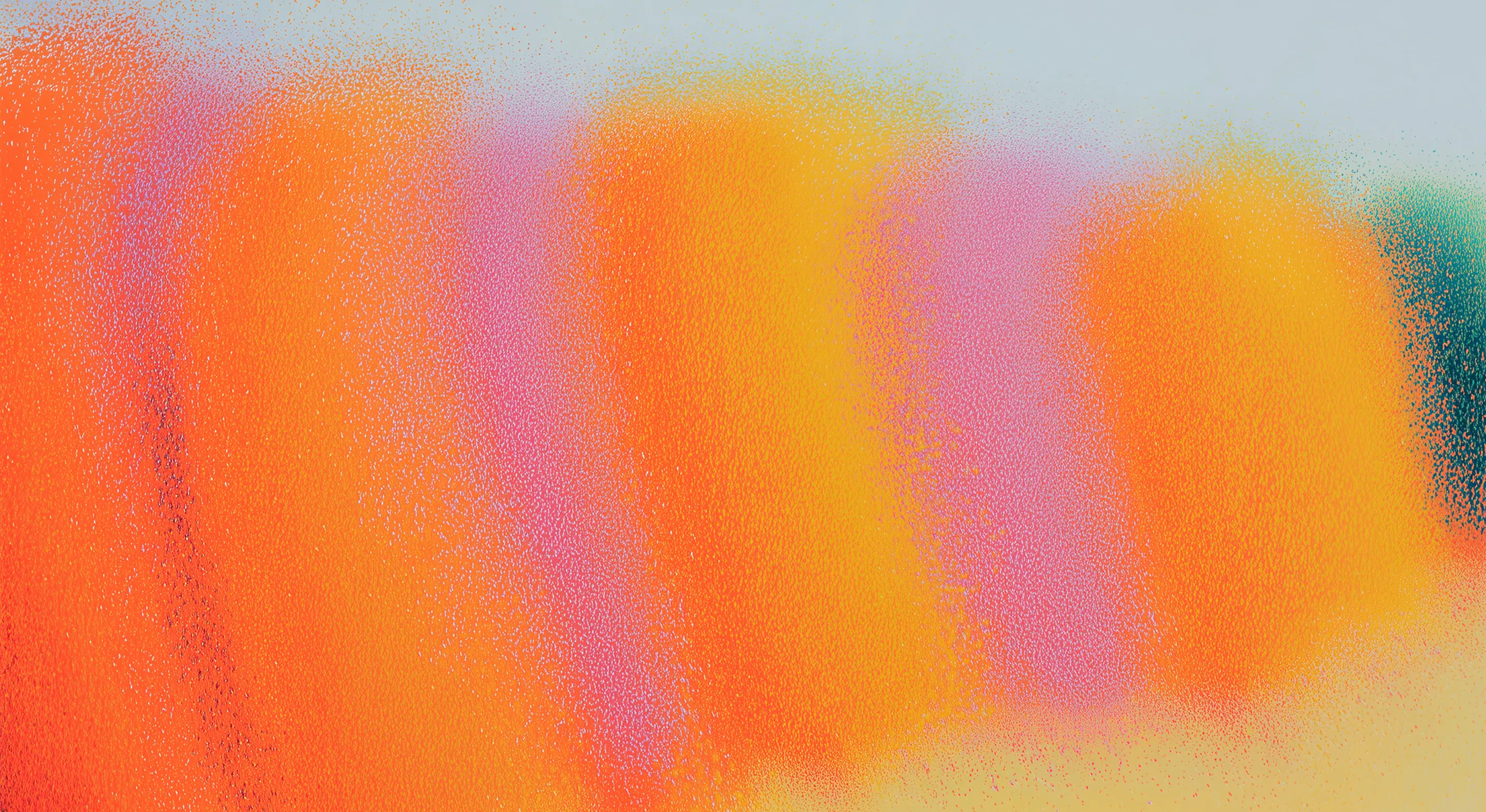 Abstract texture with blended patches of orange, pink, and yellow colors on a light background.