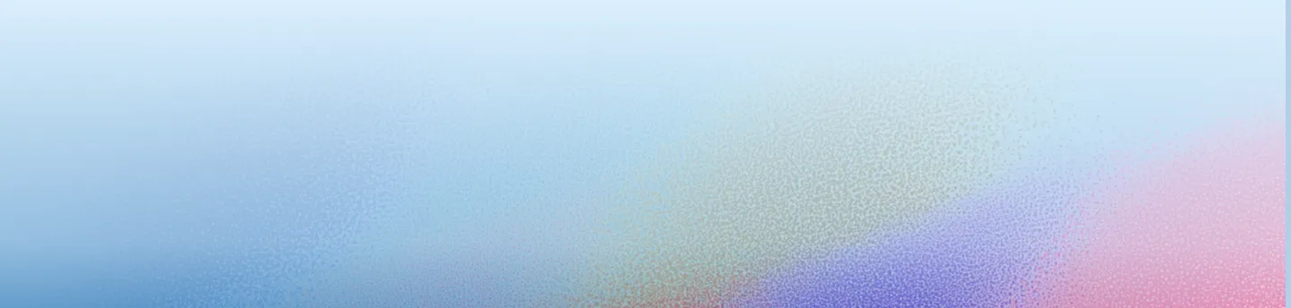 Blurred gradient background with soft blues, purples, pinks, and beige colors.