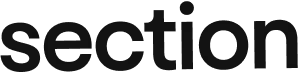 Section brand logo text in black lowercase letters.