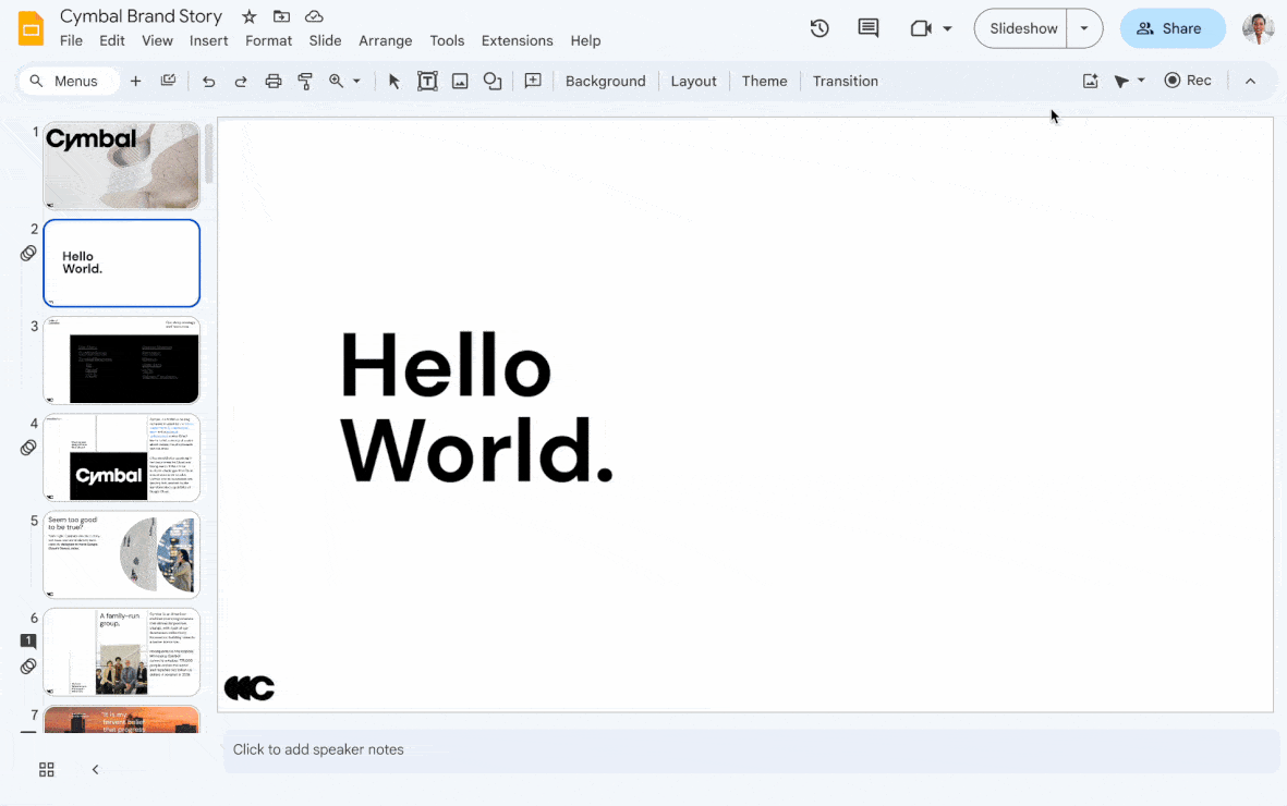 A gif of Google's Gemini for Google Workspace help me design feature