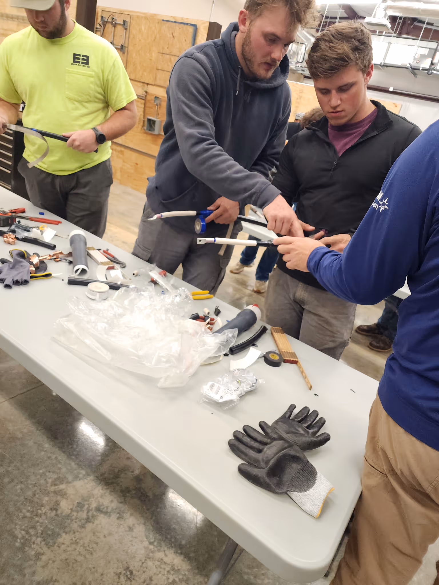 JEJATC apprentice working on electrical panel during hands-on training