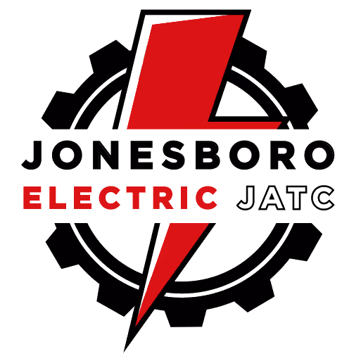 Jonesboro Electric JATC logo with a red lightning bolt and a black gear outline.