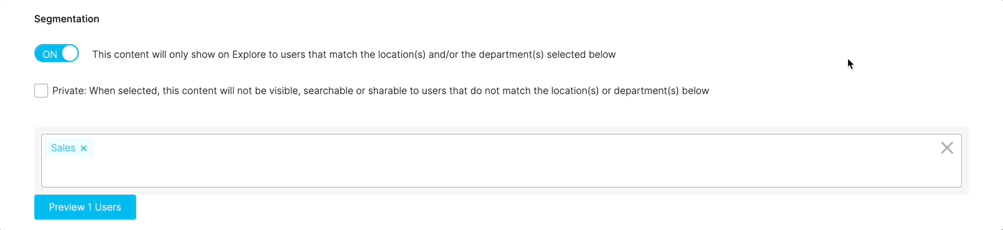 Segment content by industry, user, location, and more...