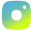 Instagram app icon with a gradient background transitioning from blue to yellow and green.