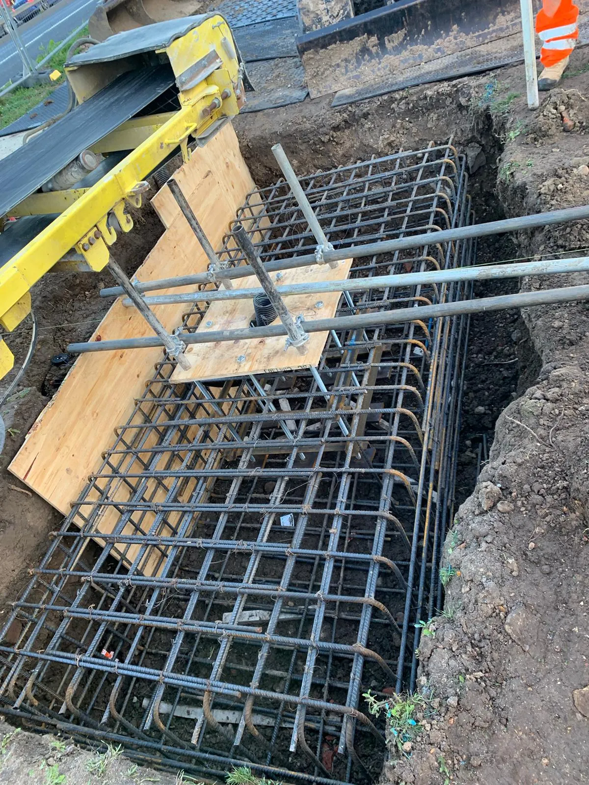 Construction foundations at an early-stage development site, representing property owner engagement from groundworks