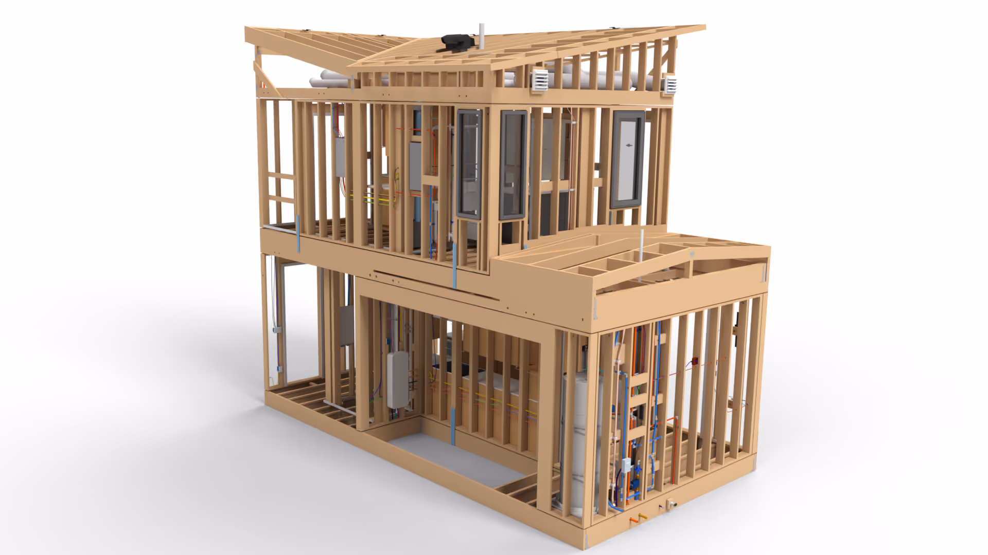 3D engineering model of an Aro home