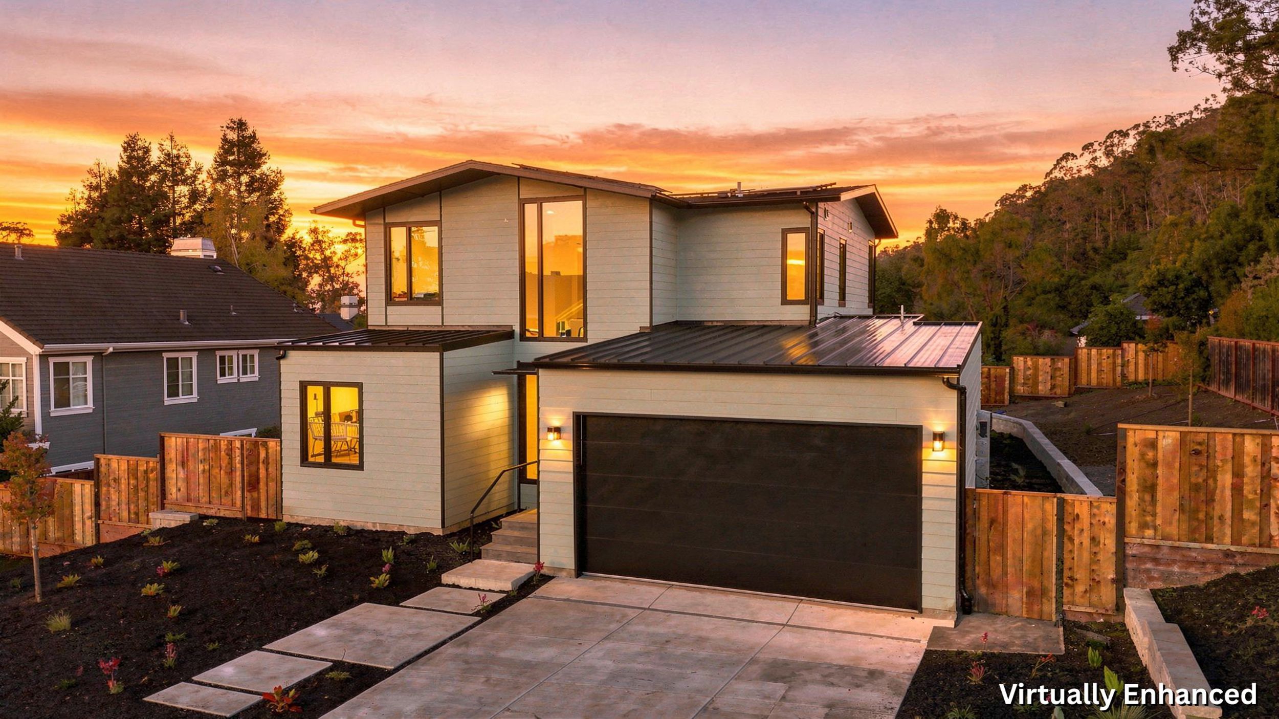Aro home at twilight