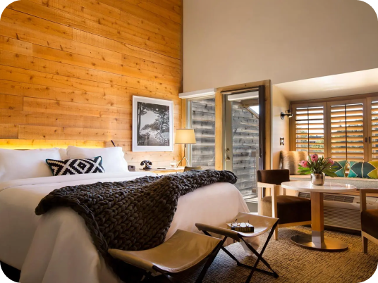 Hotel's Bed side view