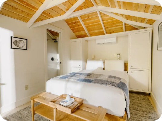 Bed side view Dawn Ranch Room