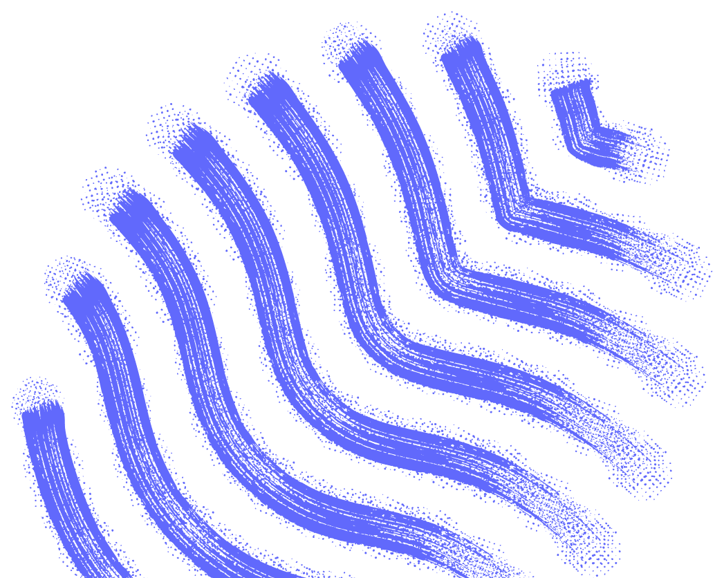 Blue digital fingerprint with a gradient dot pattern on a black background.