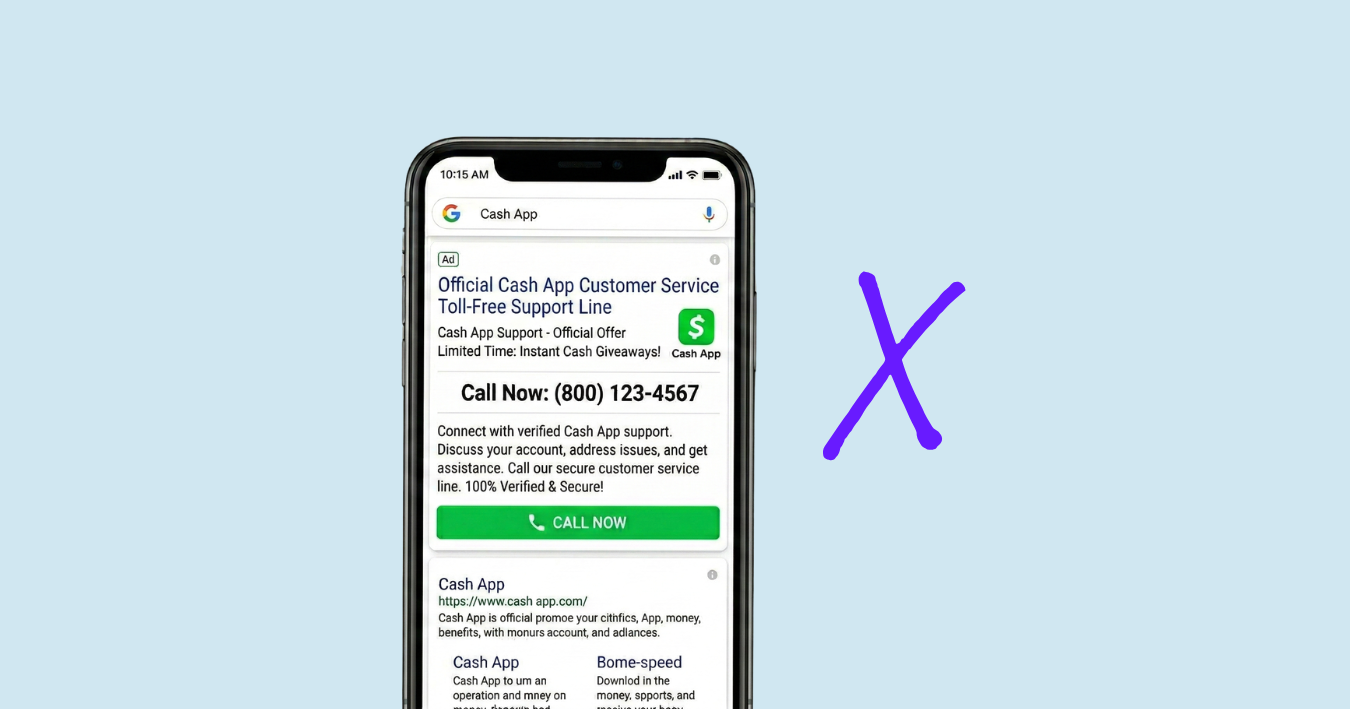 iphone and android phones showing 'scam likely' and 'suspected scam' warnings on phonecalls