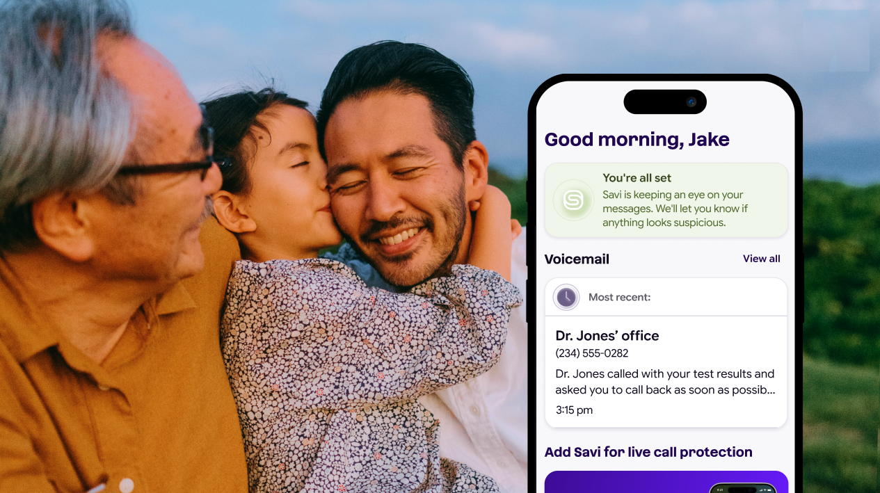 iphone and android phones showing 'scam likely' and 'suspected scam' warnings on phonecalls