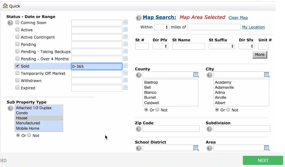 Go back to the Criteria tab