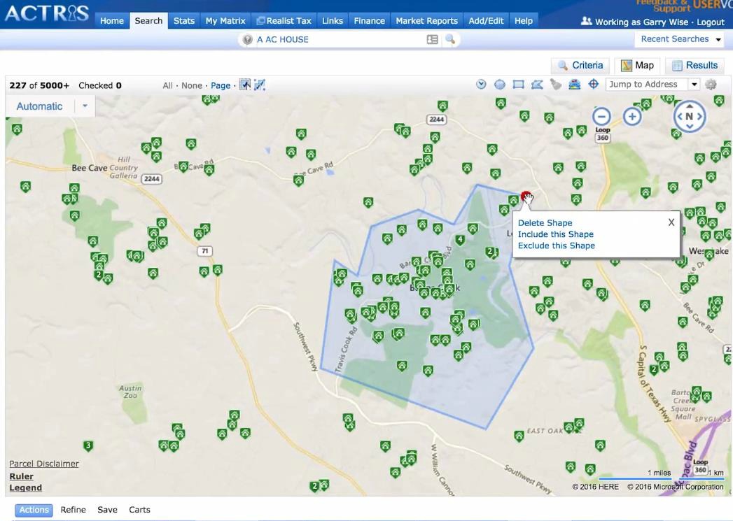 Select Map Tab in MLS