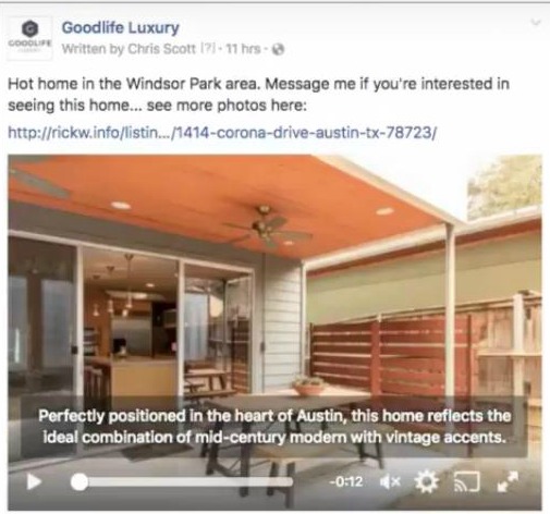 A still from a video slideshow that Chris set up