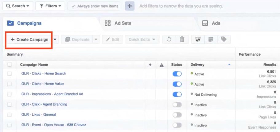 Click Create Campaign