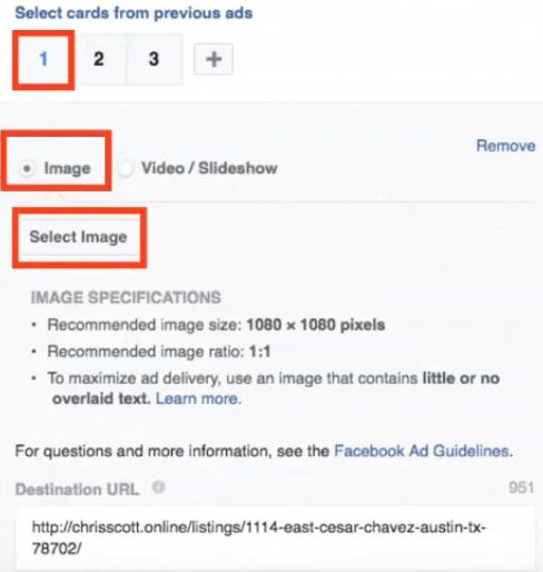 Each card represents an image